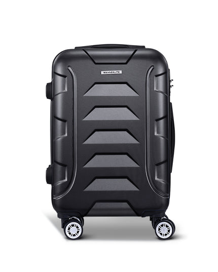 Wanderlite 20" 55cm Luggage Trolley Travel Suitcase Set Hard Case Lightweight Strap