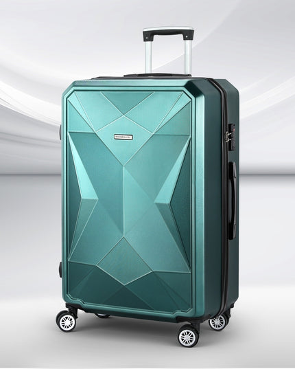 Wanderlite 28" 75cm Luggage Trolley Travel Suitcase Carry On Storage TSA Hardshell Atrovirens