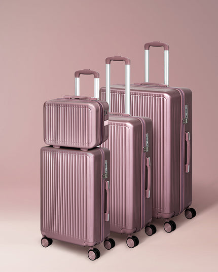 Slimbridge Luggage Suitcase Trolley Rose gold 4pc 14"+20"+24"+28"