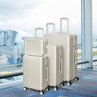 Slimbridge Luggage Suitcase Trolley White 4pc 14"+20"+24"+28"