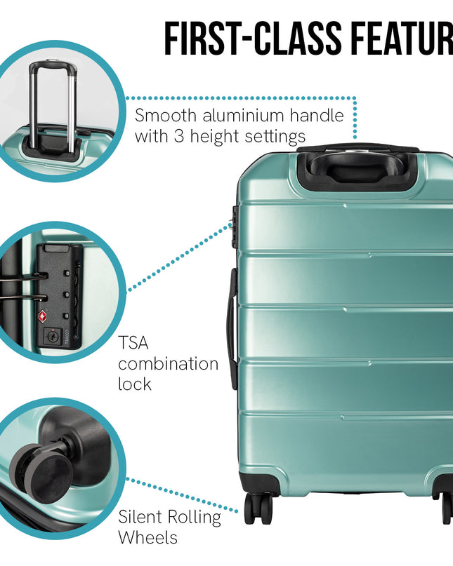 Olympus Artemis 24in Hard Shell Suitcase ABS+PC  Electric Teal