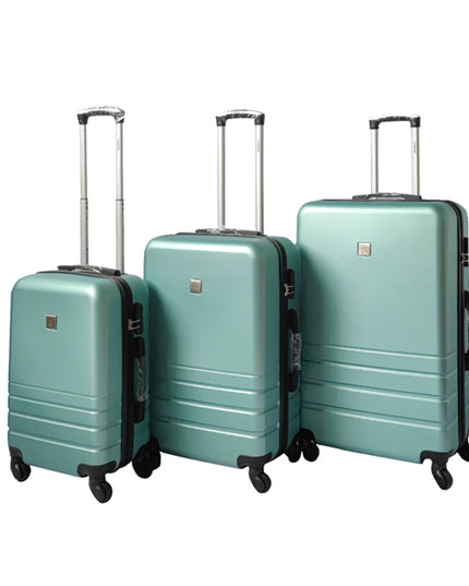 YES4HOMES ABS Luggage Suitcase Set 3 Code Lock Travel Carry  Bag Trolley Green 50/60/70