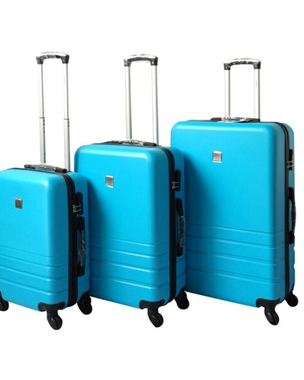 YES4HOMES ABS Luggage Suitcase Set 3 Code Lock Travel Carry  Bag Trolley Aqua 50/60/70