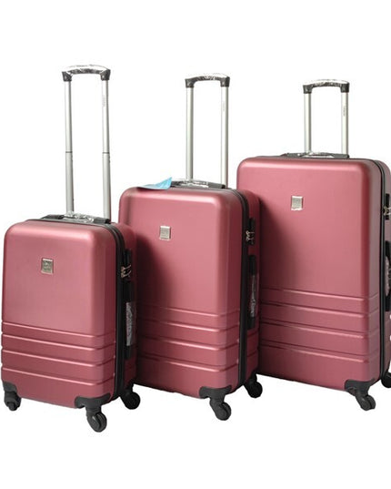 ABS Luggage Suitcase Set 3 Code Lock Travel Carry  Bag Trolley Maroon 50/60/70