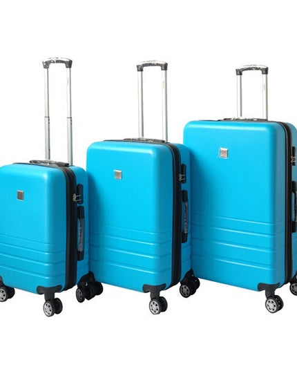 YES4HOMES Expandable ABS Luggage Suitcase Set 3 Code Lock Travel Carry  Bag Trolley Aqua