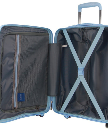 Pierre Cardin Inspired Milleni Hardshell 3-Piece Luggage Bag Set Travel Suitcase - Blue