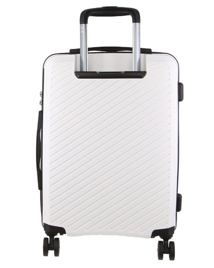 Pierre Cardin Inspired Milleni Cabin Luggage Bag Travel Carry On Suitcase 54cm (39L) - White