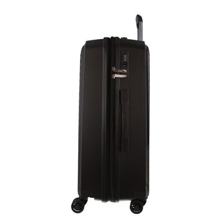 Pierre Cardin Inspired Milleni Checked Luggage Bag Travel Carry On Suitcase 75cm (124L) - Black