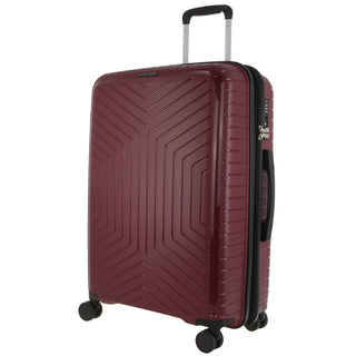 Pierre Cardin 76cm Large Hard-Shell Suitcase Travel Luggage Bag - Burgundy