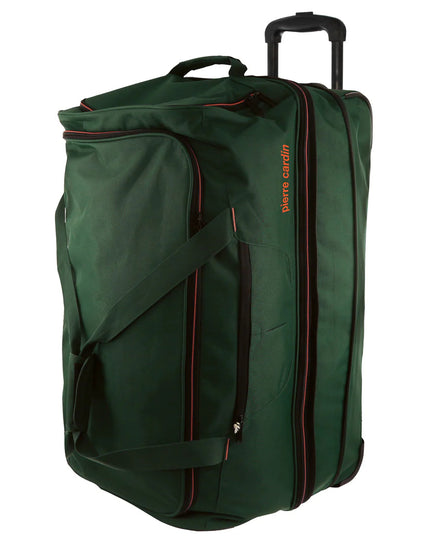 Pierre Cardin Trolley Bag Medium Soft Travel Luggage Wheeled Duffle 72cm - Green