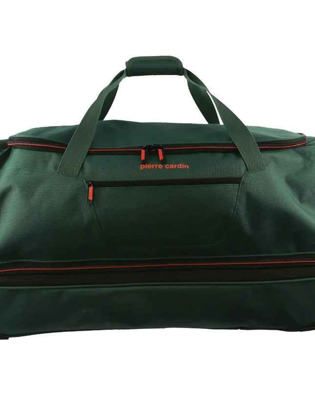 Pierre Cardin Trolley Bag Medium Soft Travel Luggage Wheeled Duffle 72cm - Green