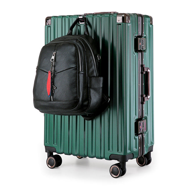 Aluminum Alloy Hard-Shell Suitcase with TSA Lock -20" Spinner Luggage in Green