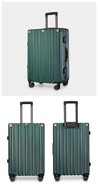 Aluminum Alloy Hard-Shell Suitcase with TSA Lock -20" Spinner Luggage in Green