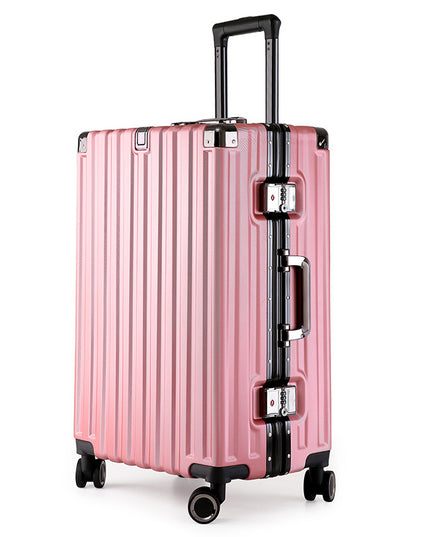 Aluminum Alloy Hard-Shell Suitcase with TSA Lock -20" Spinner Luggage in Pink