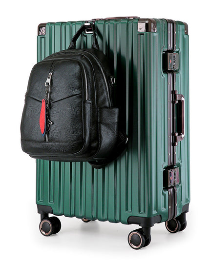 Aluminum Alloy Hard-Shell Suitcase with TSA Lock -22" Spinner Luggage in Green