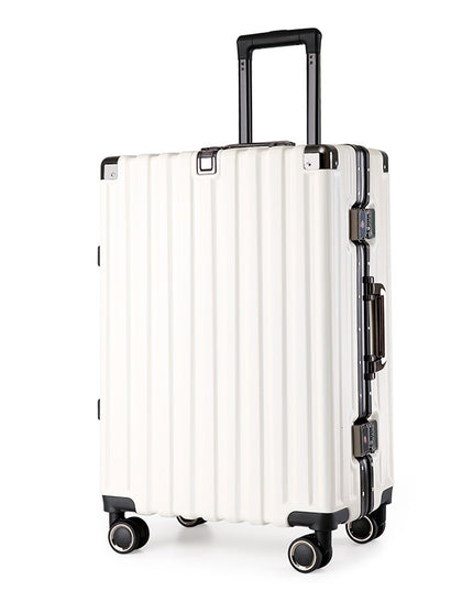 Aluminum Alloy Hard-Shell Suitcase with TSA Lock -22" Spinner Luggage in White