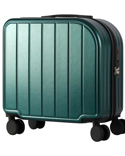 Dark Green 18-Inch Lightweight Carry-On Luggage - Waterproof & Anti-Theft Suitcase with Silent Universal Wheels