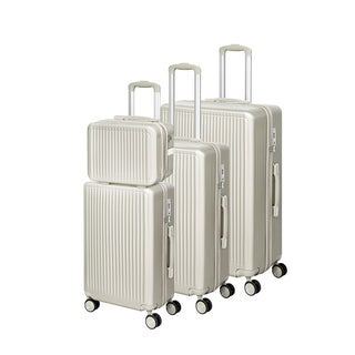 Slimbridge Luggage Suitcase Trolley White 4pc 14"+20"+24"+28"