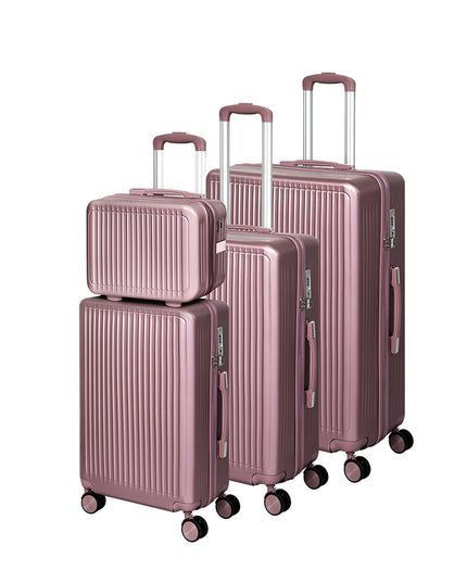 Slimbridge Luggage Suitcase Trolley Rose gold 4pc 14"+20"+24"+28"