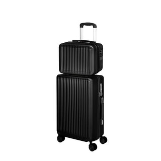 Slimbridge Luggage Suitcase Trolley Black 2pc 14"+20"