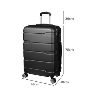 Slimbridge 28" Inch Expandable Luggage Black 28 inch