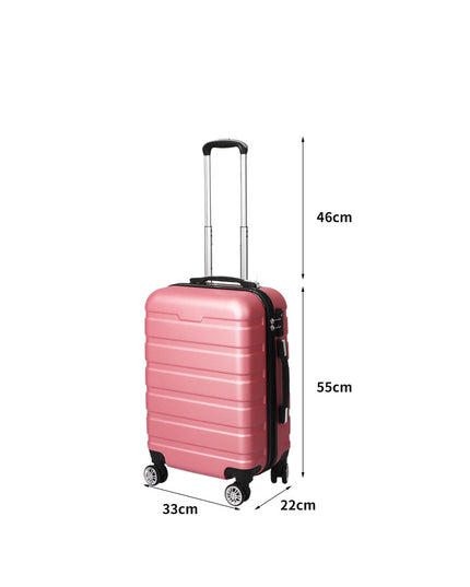 Slimbridge 20" Carry On Luggage Case Rose Gold 20 inch