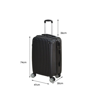 Slimbridge 28" Travel Luggage Suitcase Black