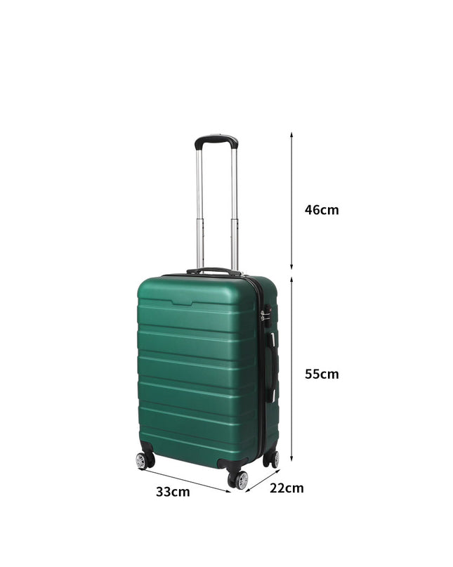 Slimbridge 20" Carry On Luggage Case Green 20 inch