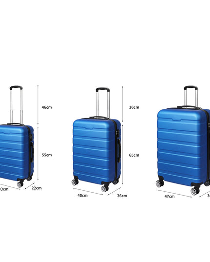 Slimbridge 3PC Luggage sets Suitcase Blue